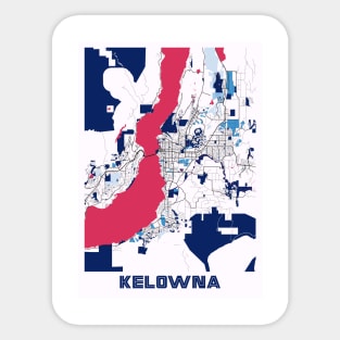 Kelowna - Canada MilkTea City Map Sticker